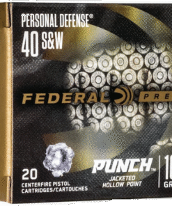 Federal Premium Personal Defense Punch Ammunition 40 S&W 165 Grain Jacketed Hollow Point